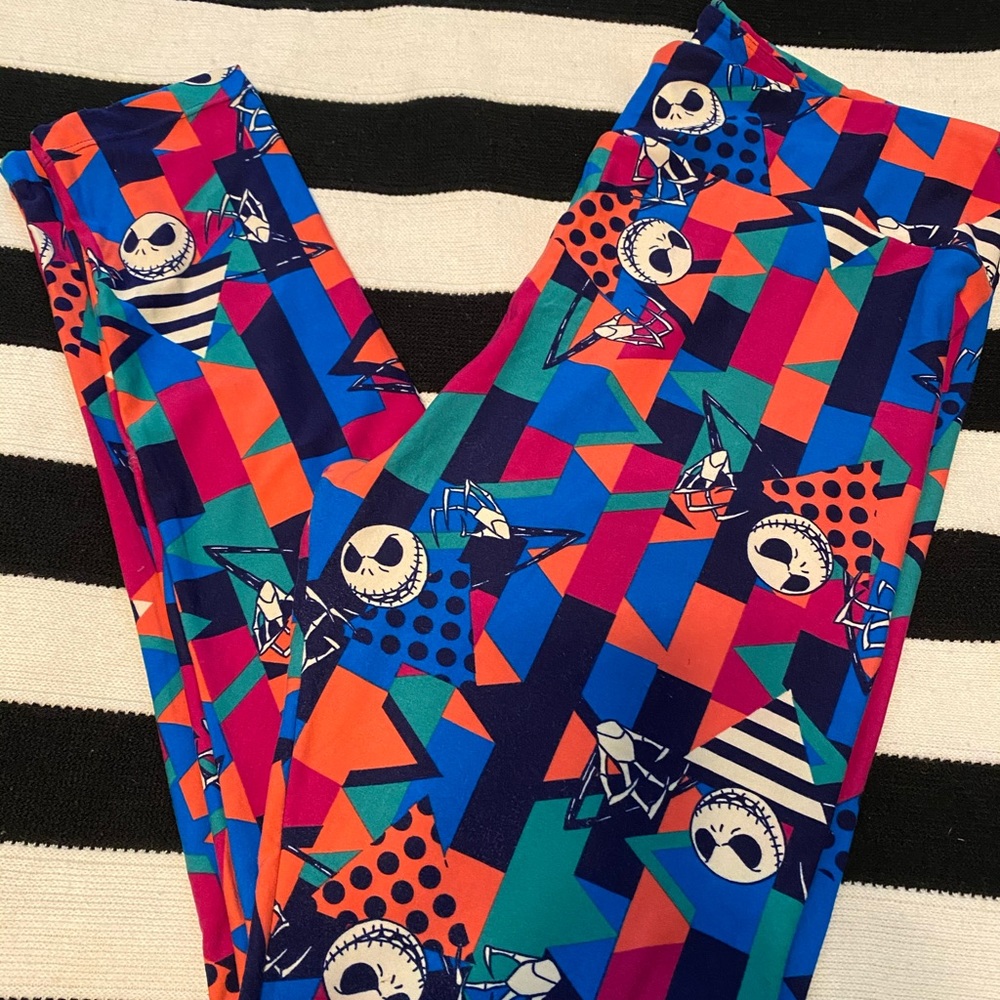 LuLaRoe Jack Skellington Leggings Tall & Curvy
